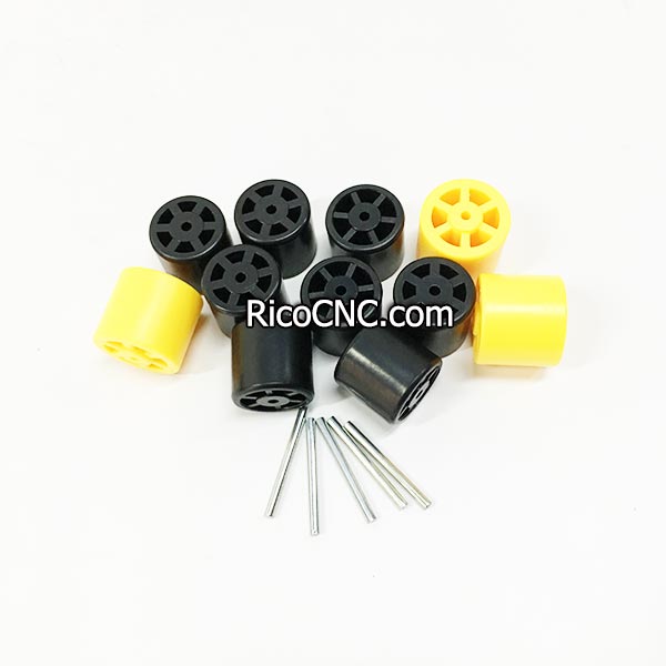 Edgebander Plastic Conveyor Side Support Roller Beam Wheels with Shaft Pins