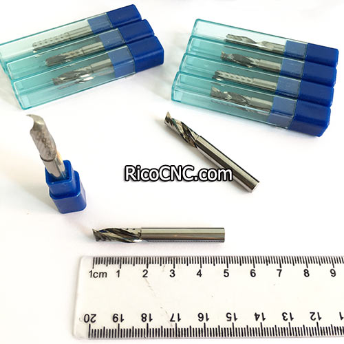 Up Cut Single Flute Spiral CNC Router Bits Solid Carbide End Mill