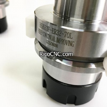 Portaherramientas CNC HSK63F ER32 de 70 mm de longitud para el centro de fresado CNC para madera HSK Auto Tool Changer