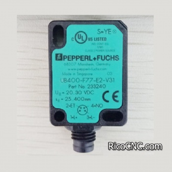Pepperl+Fuchs Sensor UB400-F77-E3-V31 Ultrasonic Direct Detection Sensor 233241