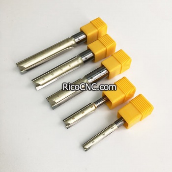 Long CEL Two Straight Flutes End Mill Tungsten Tipped CNC Tool Router for Wood Cutting