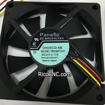 Panaflo OH23CD FBK08T24H DC24V 0.17A 80x80x15mm Cooling Fan for FANUC A90L-0001-0422