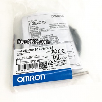Sensor de proximidad Omron de pequeño diámetro E2E-C04S12-WC-B2 2M para una detección de alta precisión