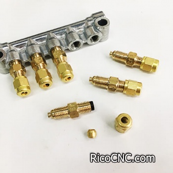 Brass Lubrication Oil Manifolds Block For Automatic Lubricating Oil Pump