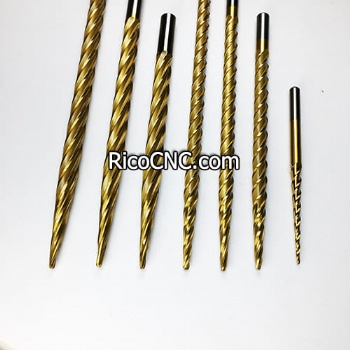 HSS Conical Ball Nose Foam CNC Router Bits with TiN Coated