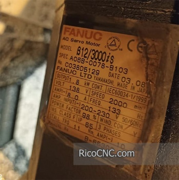 Fanuc A06B-0078-B103 Servomotor de CA BiS12/3000